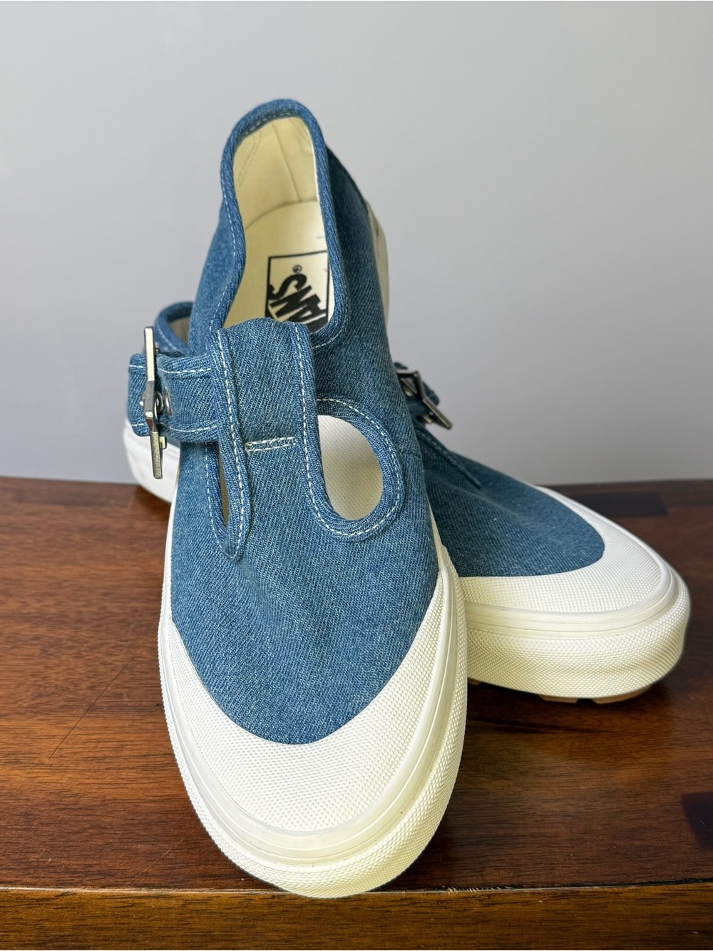 Vans Mary Jane Denim Shoes Blue Women’s Size 8.5 New Without Box